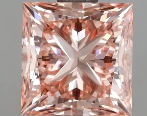2.54ct PRINCESS Fancy Vivid Pink VVS2 Coloured Lab diamond