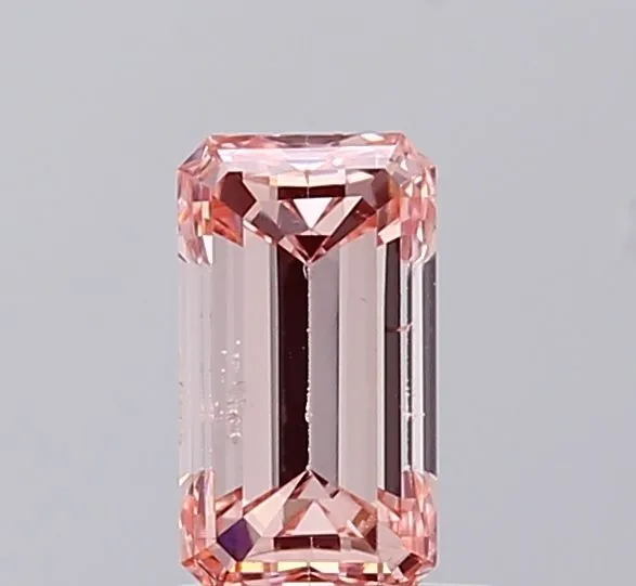 1.00ct EMERALD Fancy Intense Pink SI2 Coloured Lab diamond