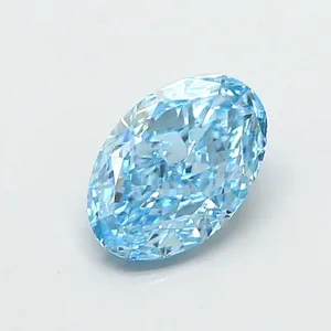 1.06ct OVAL Fancy Vivid Blue VS2 Coloured Lab diamond