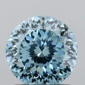 1.05ct ROUND Fancy Intense Blue VVS2 Coloured Lab diamond