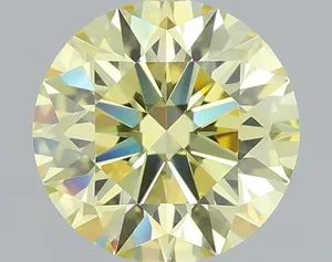 0.8ct ROUND Fancy Intense Yellow VVS2 Coloured Lab diamond