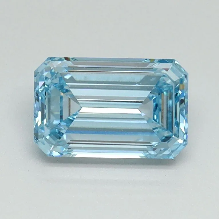 1.04ct EMERALD Fancy Intense Blue VS1 Coloured Lab diamond