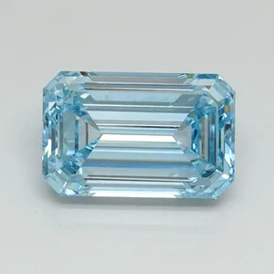 1.04ct EMERALD Fancy Intense Blue VS1 Coloured Lab diamond