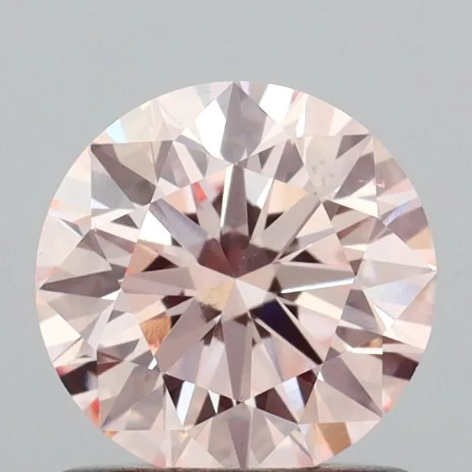 0.97ct ROUND Fancy Pink VS2 Coloured Lab diamond