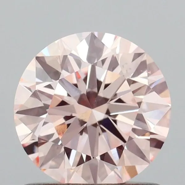 0.97ct ROUND Fancy Pink VS2 Coloured Lab diamond