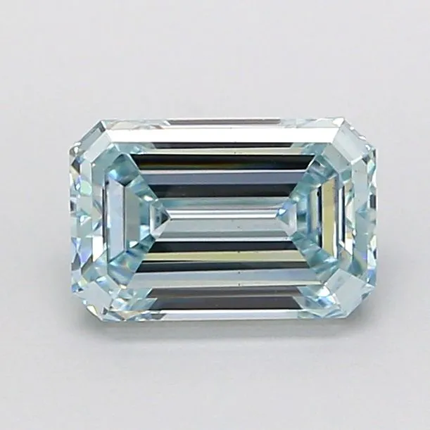 1.02ct EMERALD Fancy Intense Blue VS2 Coloured Lab diamond