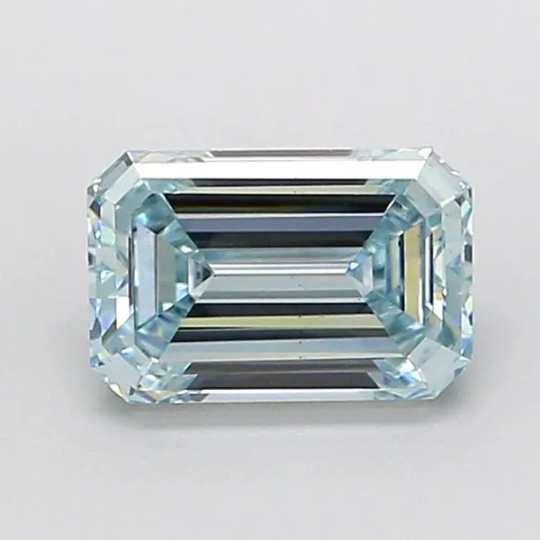 1.02ct EMERALD Fancy Intense Blue VS2 Coloured Lab diamond