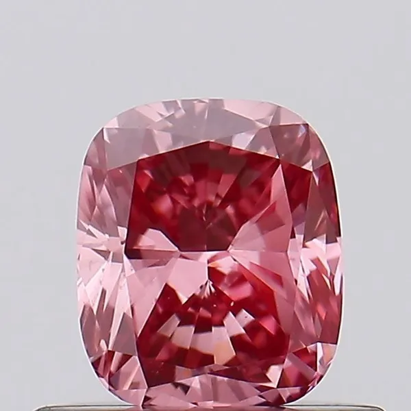 0.56ct CUSHION Fancy Vivid Pink VVS2 Coloured Lab diamond