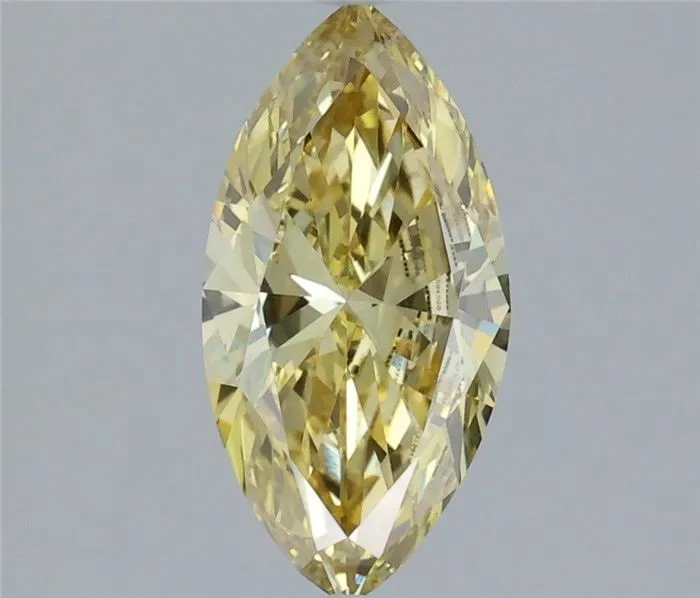 1.39ct MARQUISE Fancy Intense Yellow VVS2 Coloured Lab diamond