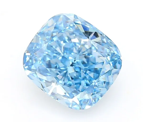 1.07ct CUSHION Fancy Vivid Blue VVS2 Coloured Lab diamond