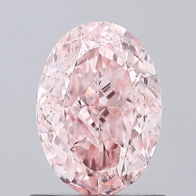 1.12ct OVAL Fancy Intense Pink VS1 Coloured Lab diamond