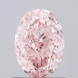 1.12ct OVAL Fancy Intense Pink VS1 Coloured Lab diamond