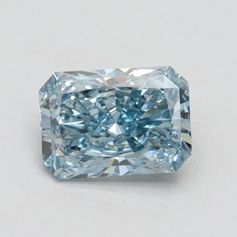 0.83ct RADIANT Fancy Vivid Blue VS2 Coloured Lab diamond