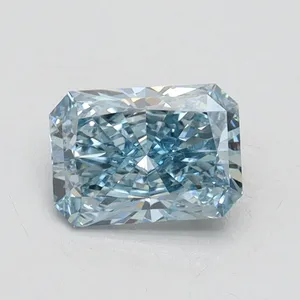 0.83ct RADIANT Fancy Vivid Blue VS2 Coloured Lab diamond