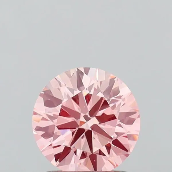1.19ct ROUND Fancy Intense Pink VS1 Coloured Lab diamond
