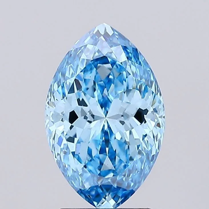 2.58ct MARQUISE Fancy Vivid Blue VS1 Coloured Lab diamond