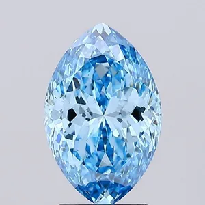 2.58ct MARQUISE Fancy Vivid Blue VS1 Coloured Lab diamond