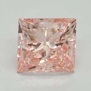 2.01ct PRINCESS Fancy Vivid Pink VS1 Coloured Lab diamond