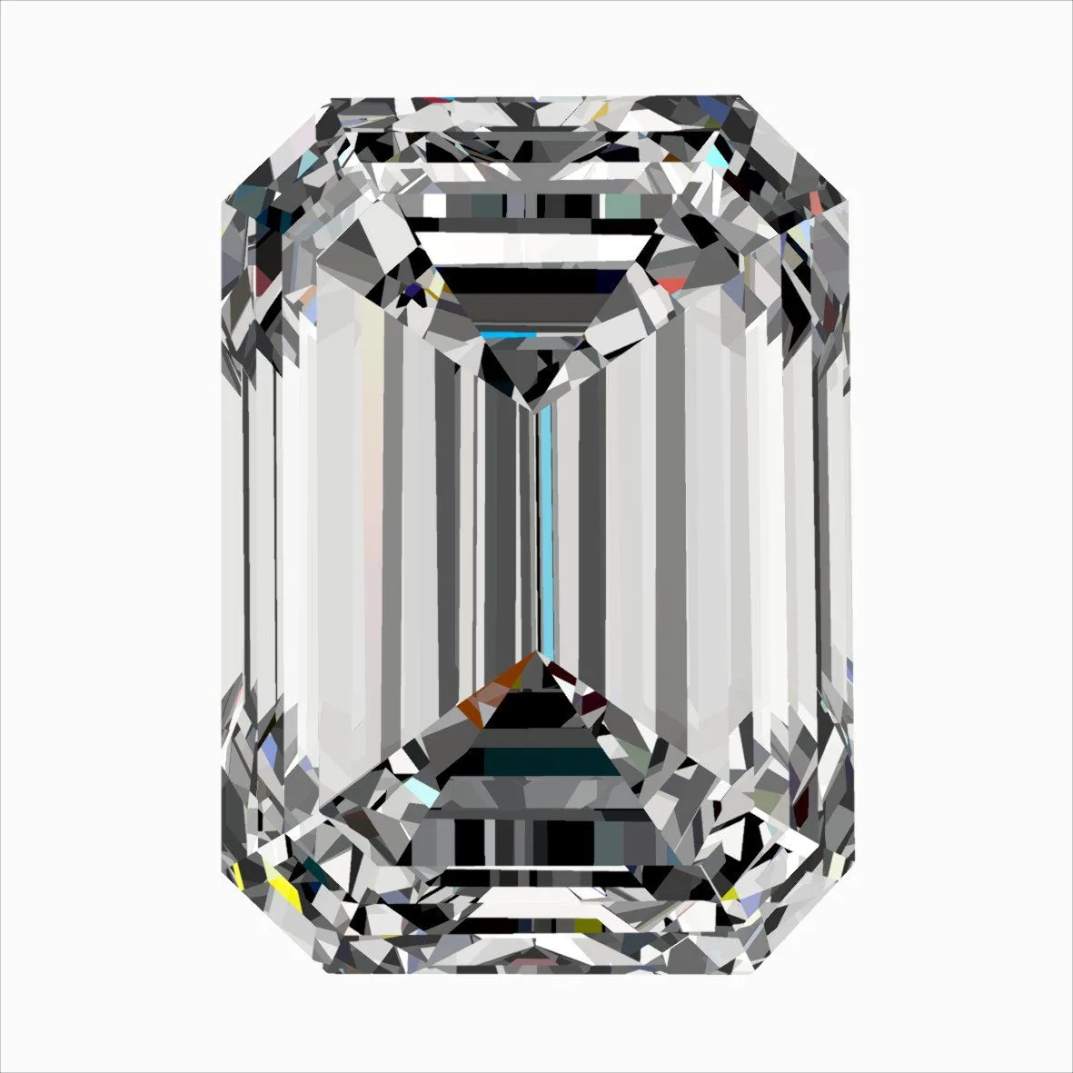 0.50ct EMERALD F VS2 Natural diamond