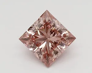 1.08ct PRINCESS Fancy Vivid Pink VS1 Coloured Lab diamond