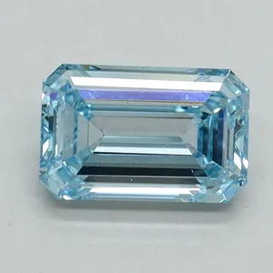 1ct EMERALD Fancy Intense Blue VS1 Coloured Lab diamond