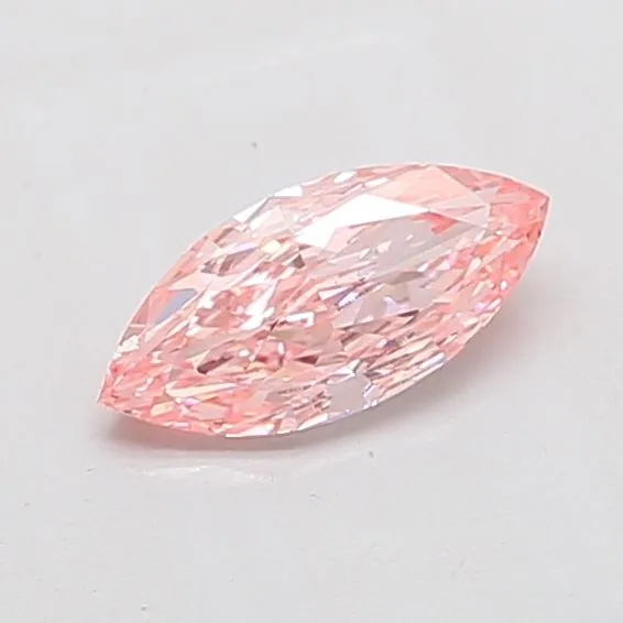 1.00ct MARQUISE Fancy Vivid Pink VVS2 Coloured Lab diamond