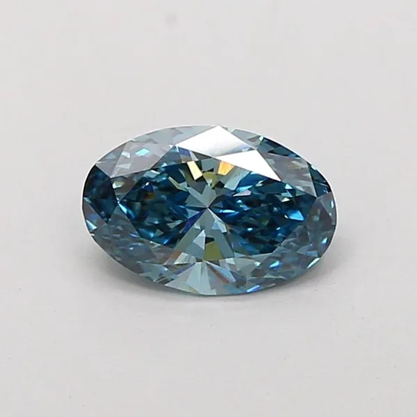 1.01ct OVAL Fancy Vivid Greenish Blue VS1 Coloured Lab diamond