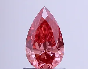 0.72ct PEAR Fancy Vivid Pink VVS2 Coloured Lab diamond