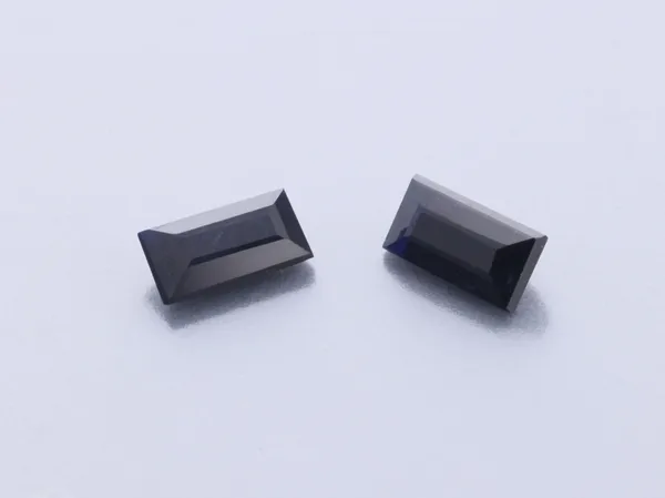 0.15ct Black Sapphire, Baguette cut gemstone