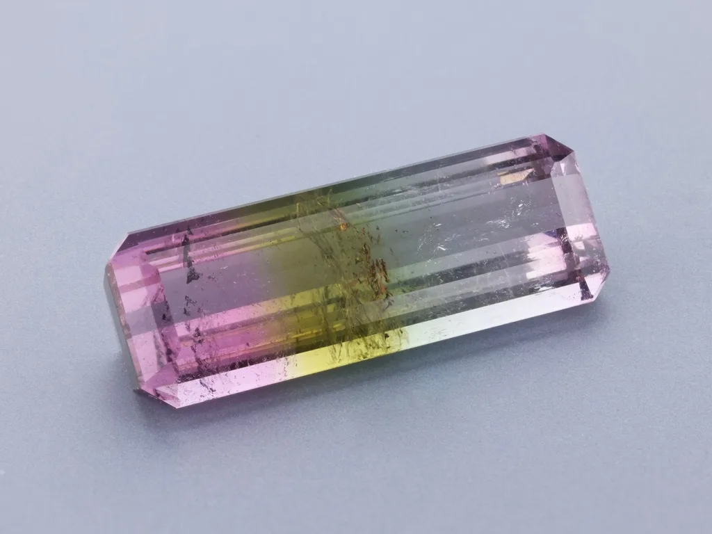 10.74ct Parti Tourmaline, Emerald Cut gemstone