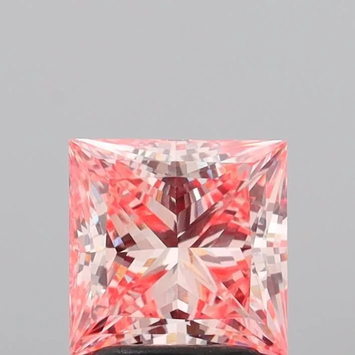 2.00ct PRINCESS Fancy Vivid Pink VS1 Coloured Lab diamond