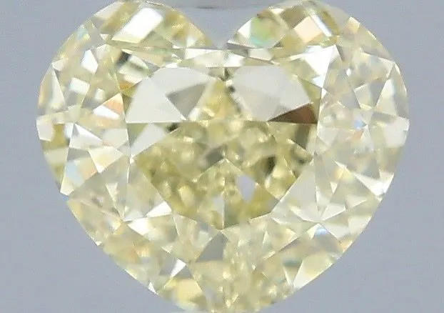 1.07ct HEART Fancy Yellow VVS2 Coloured Lab diamond