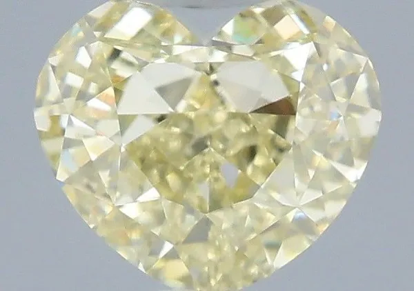 1.07ct HEART Fancy Yellow VVS2 Coloured Lab diamond