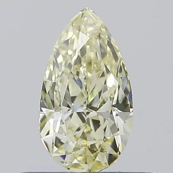 0.63ct PEAR Fancy Light Yellow VS1 Coloured Lab diamond