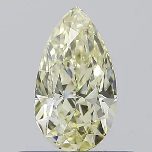 0.63ct PEAR Fancy Light Yellow VS1 Coloured Lab diamond