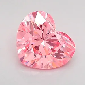 0.97ct HEART Fancy Vivid Pink VS1 Coloured Lab diamond