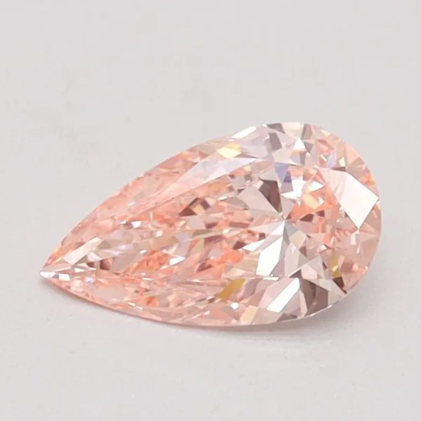 0.51ct PEAR Fancy Intense Pink VS1 Coloured Lab diamond