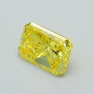 0.54ct RADIANT Fancy Vivid Yellow VS1 Coloured Lab diamond