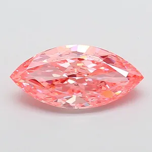 2.72ct MARQUISE Fancy Vivid Pink VVS2 Coloured Lab diamond