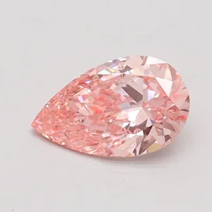0.51ct PEAR Fancy Intense Pink SI1 Coloured Lab diamond