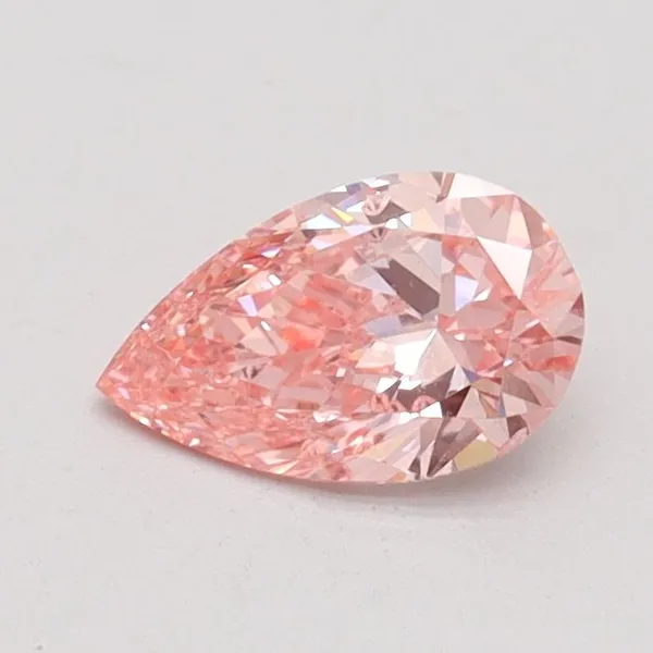 0.51ct PEAR Fancy Intense Pink SI1 Coloured Lab diamond