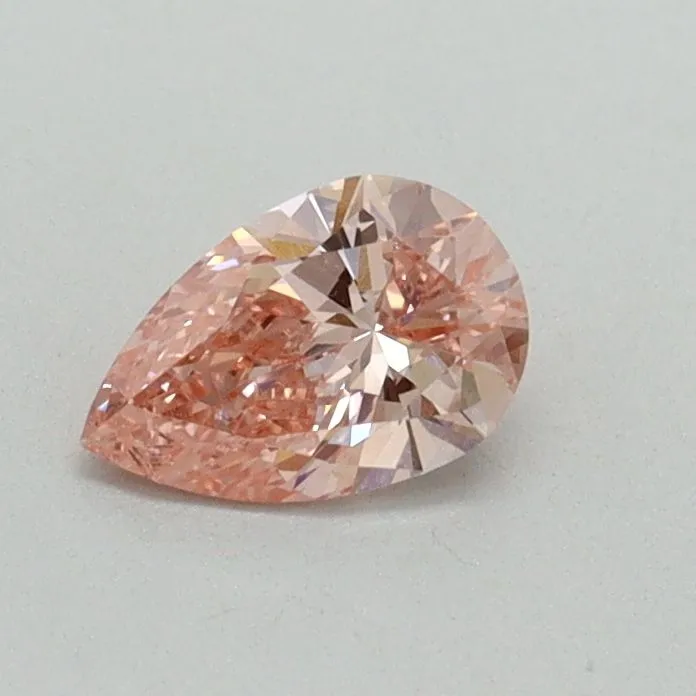 0.37ct PEAR Fancy Vivid Pink VVS2 Coloured Lab diamond