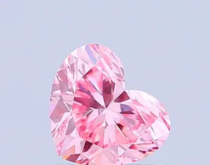 0.78ct HEART Fancy Intense Pink VVS2 Coloured Lab diamond