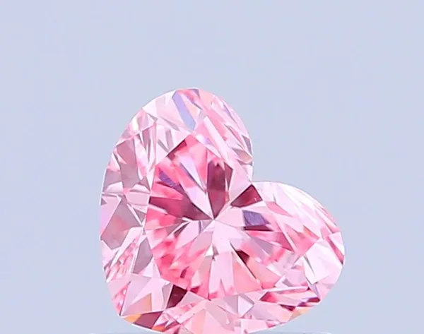 0.78ct HEART Fancy Intense Pink VVS2 Coloured Lab diamond