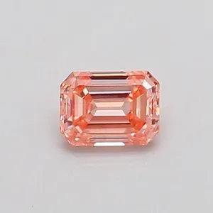 0.3ct EMERALD Fancy Intense Pink VS2 Coloured Lab diamond