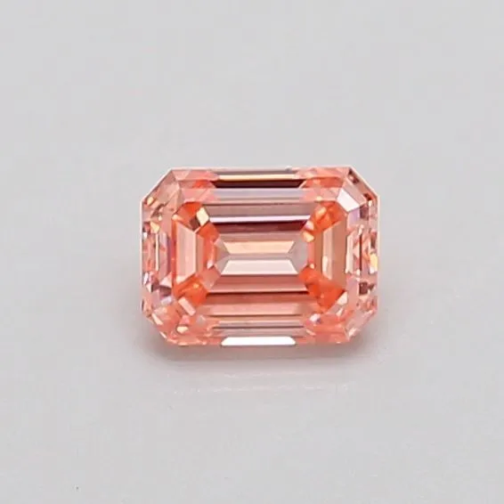 0.3ct EMERALD Fancy Intense Pink VS2 Coloured Lab diamond