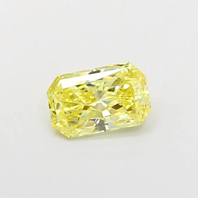 0.88ct RADIANT Fancy Yellow VS2 Coloured Lab diamond