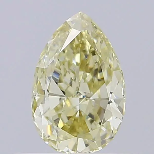 0.56ct PEAR Fancy Light Yellow VS1 Coloured Lab diamond