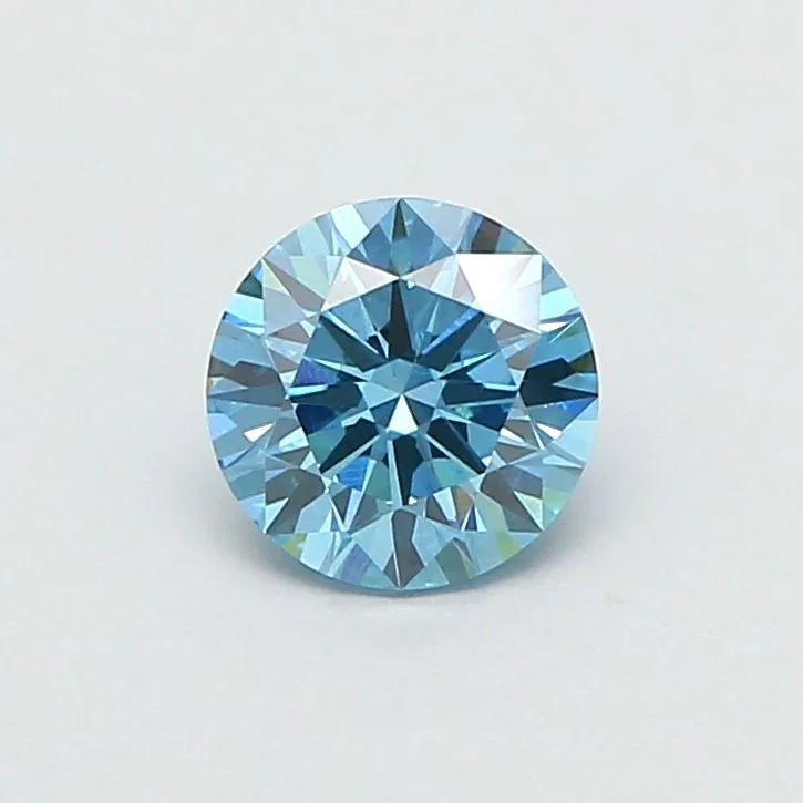 1.09ct ROUND Fancy Vivid Blue VS2 Coloured Lab diamond