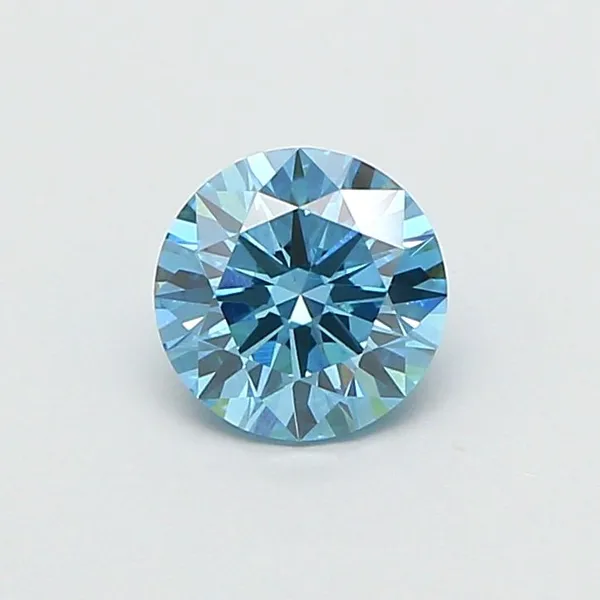 1.09ct ROUND Fancy Vivid Blue VS2 Coloured Lab diamond